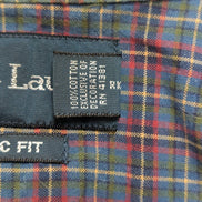 Ralph Lauren Chemise Homme XL Bleu Rouge Tartan Manches Longues Classic Fit
