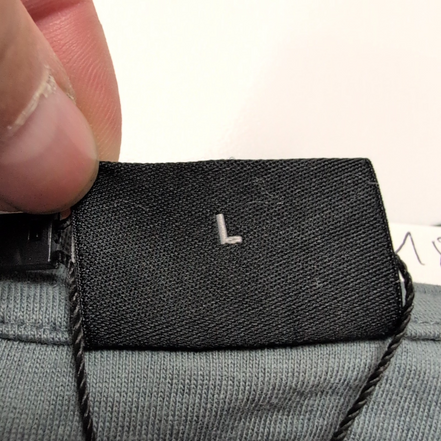 T-shirt VOI Jeans Co Taille L Gris Logo Brodé Doré 100% Coton Neuf Étiquette