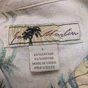 Chemise Hawaïenne Joe Marlin Coton & Rayon Blanc Cassé - Taille L