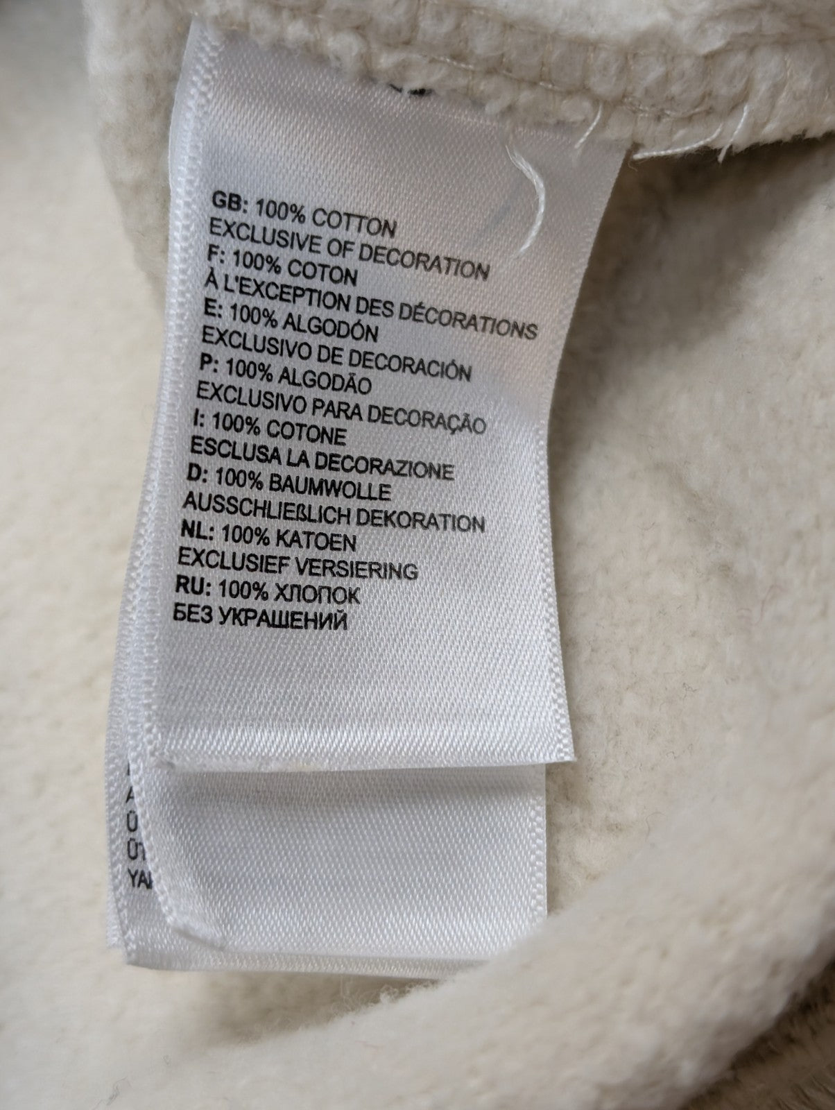Sweat à capuche The North Face Blanc Cassé Grands Logos Taille S