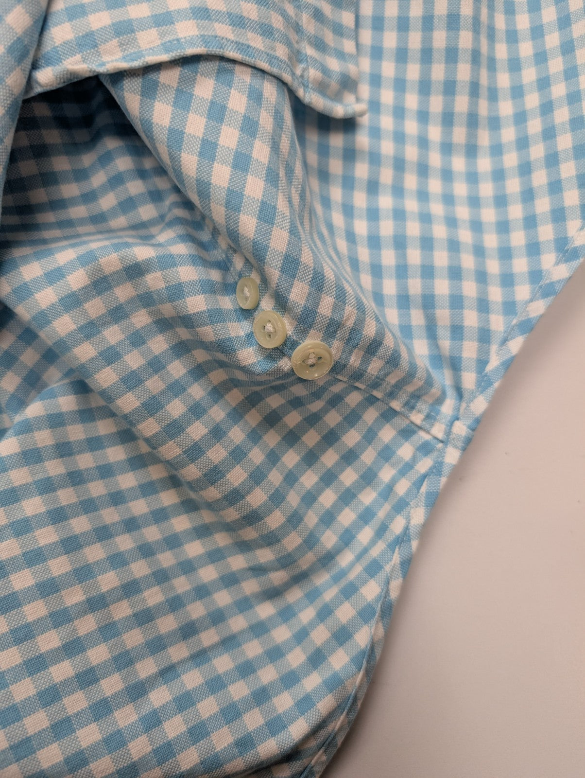 Chemise Ralph Lauren à Petits Carreaux Bleu et Blanc Taille M Classic Fit