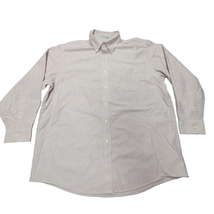 Chemise L.L. Bean rouge à rayures 1 poche taille L/XL