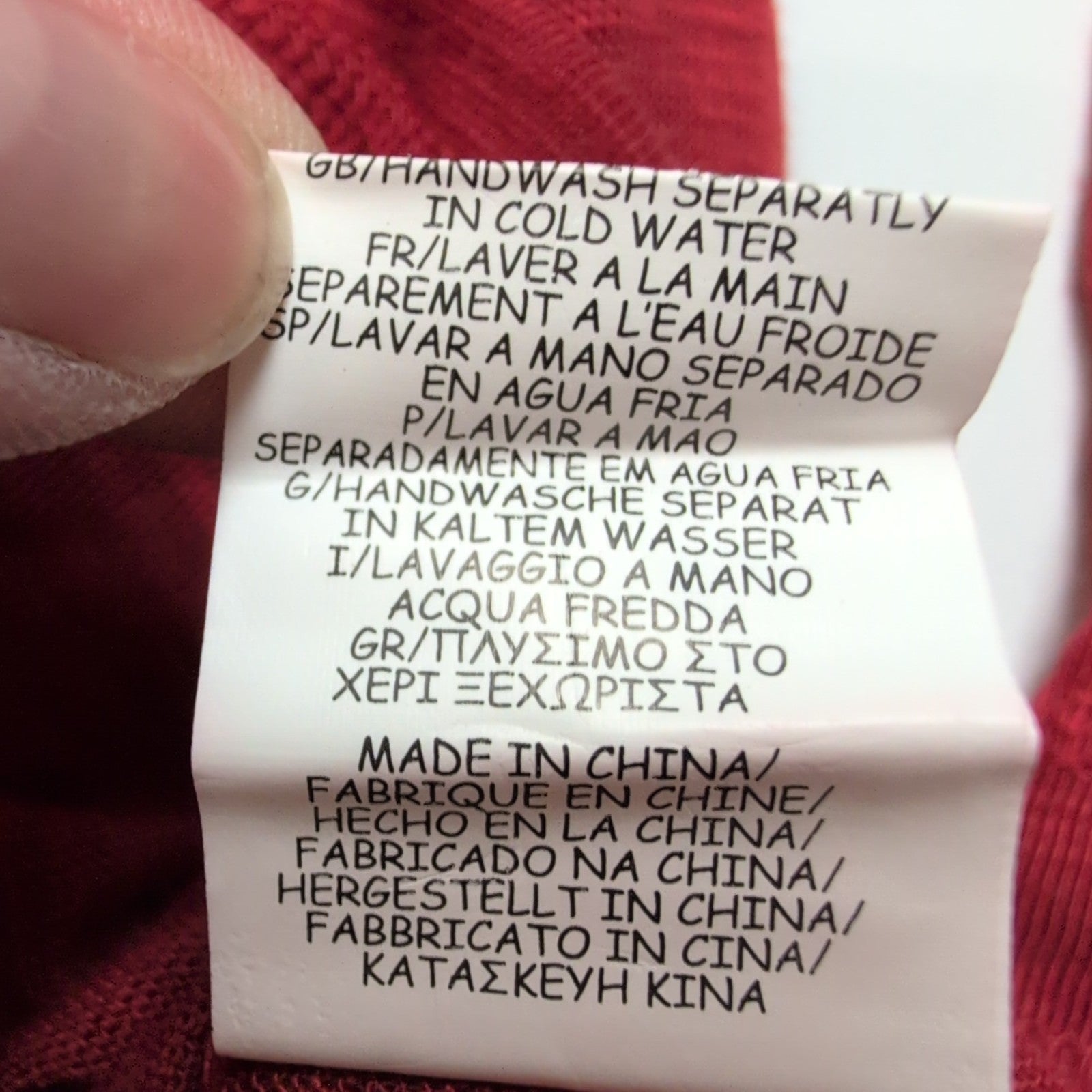 Haut Femme Kéama Taille XXL Rouge Col V Manches Longues Extensible Neuf