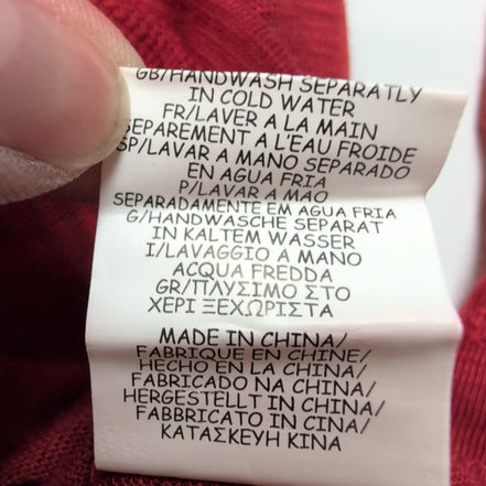 Haut Femme Kéama Taille XXL Rouge Col V Manches Longues Extensible Neuf