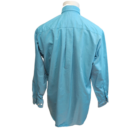 Chemise Nautica Wrinkle Free Vintage Oxford M/L Turquoise Unie manches longues