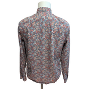 Chemise Life After Denim M Fleurie Rouge Blanc 100% Coton manches longues