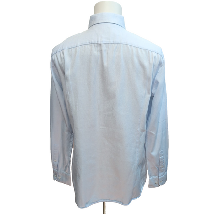 Chemise HUGO BOSS Slim Fit 100% Coton Piqué Bleu Clair Taille 42 L/XL