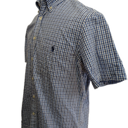 Chemise Polo Ralph Lauren Shirt M Seersucker Carreaux Manches Courtes Button Dow