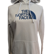 The North Face Sweat à Capuche Blanc Logo Bleu Marine - Taille M Femme