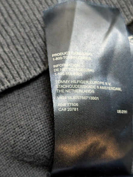 Pull Tommy Hilfiger - Col V - Bleu Marine - Premium Cotton - Taille M