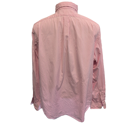 Chemise Ralph Lauren Taille XXL Custom Fit Rose Rayures Coton Logo Bleu