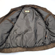 Blouson cuir nubuck marron Timber Trail taille L #32c