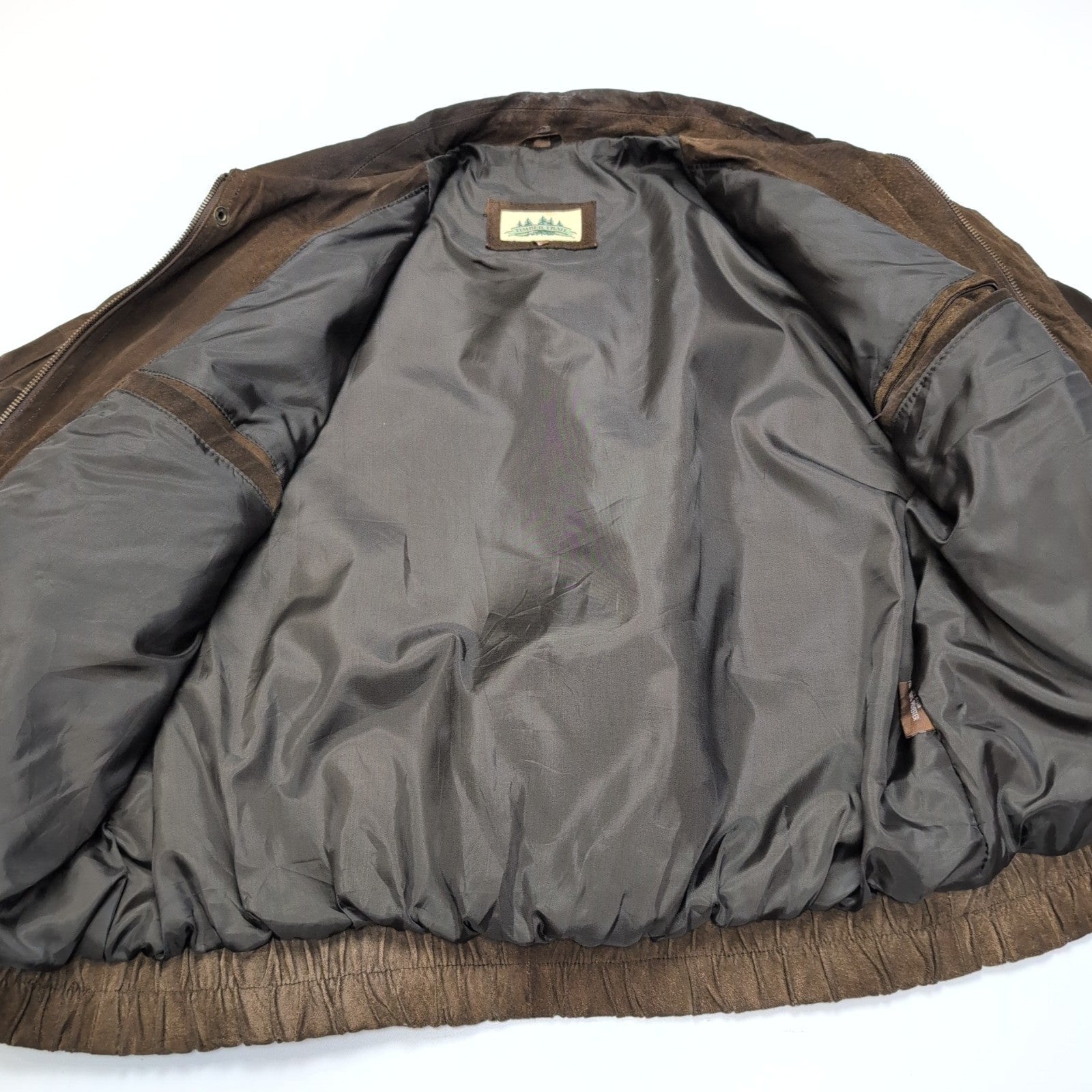 Blouson cuir nubuck marron Timber Trail taille L #32c