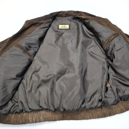 Blouson cuir nubuck marron Timber Trail taille L #32c