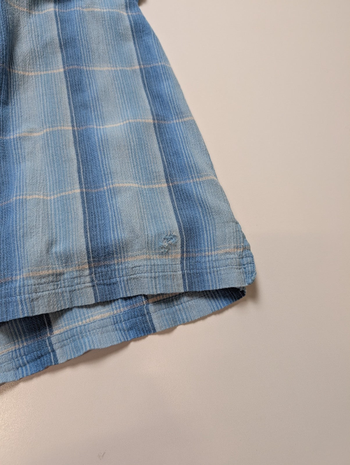 Chemise Patagonia bleue à carreaux manches courtes taille XL #277msch