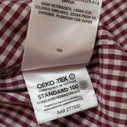 CHEMISE TOMMY HILFIGER L XL Bordeaux Carreaux Stretch Regular Fit
