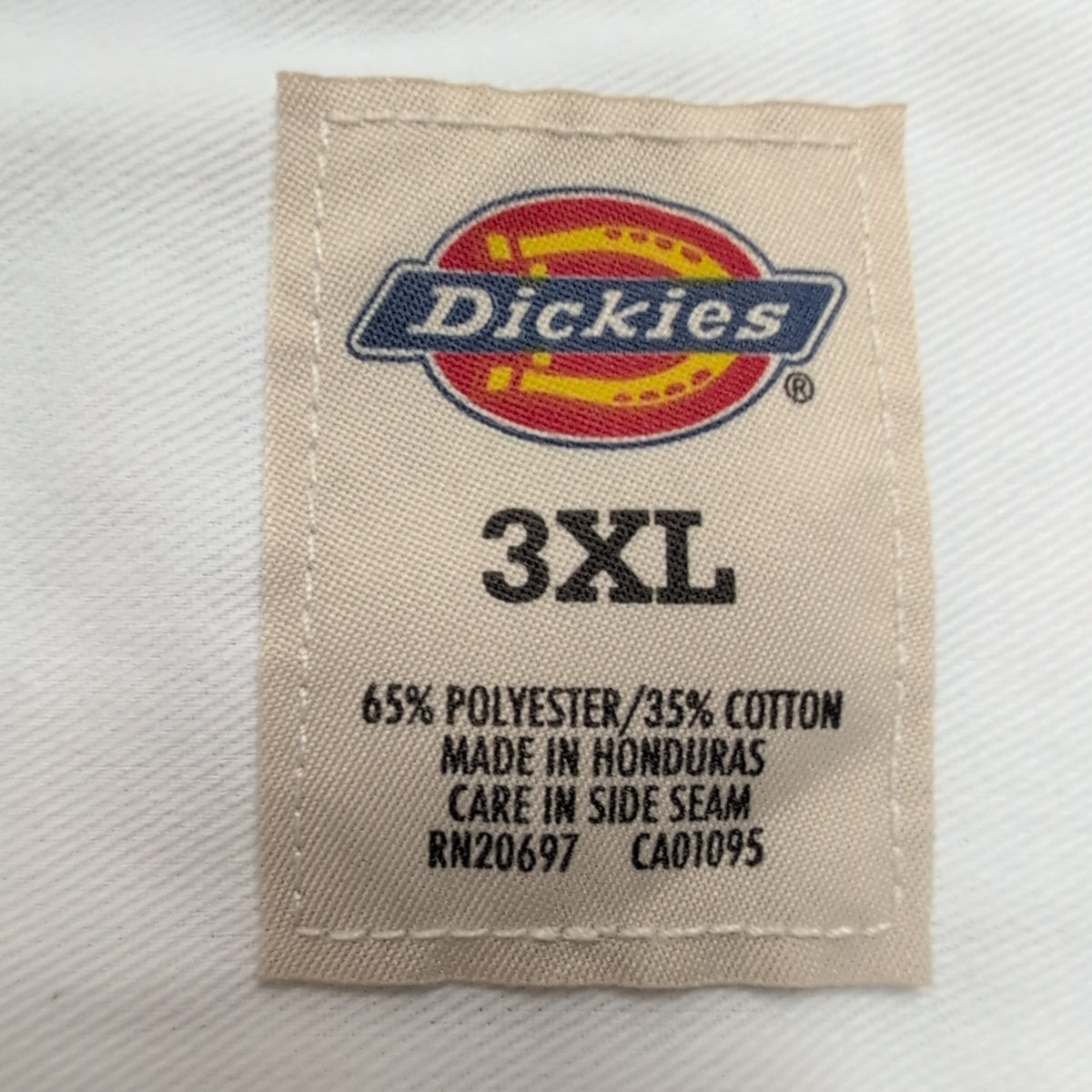 Chemise Dickies 3XL Blanc Workwear Manches Courtes 2 Poches Logo