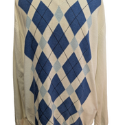 Pull Tommy Hilfiger Homme Col V Losanges Arlequin - Taille 3XL (XXL TG)