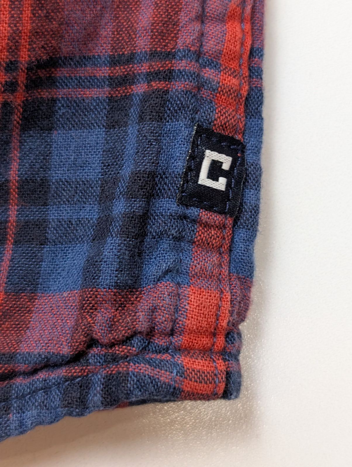 🌲 CHEMISE DOUBLÉE CHAPS XL (TG) CARREAUX ROUGE BLEU MARINE