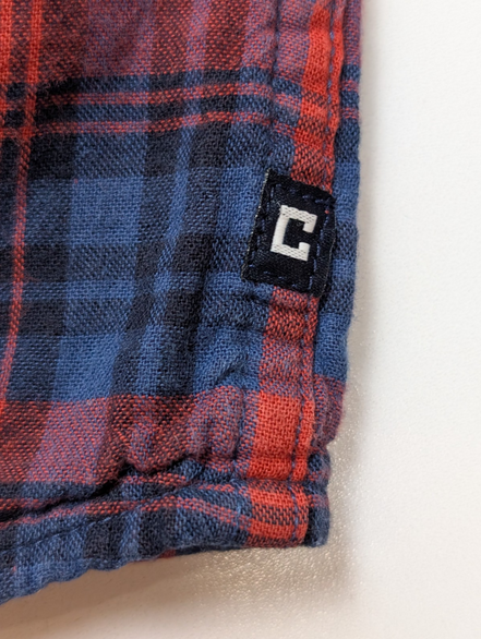 🌲 CHEMISE DOUBLÉE CHAPS XL (TG) CARREAUX ROUGE BLEU MARINE