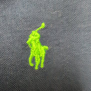 Chemise Polo Ralph Lauren Taille M Slim Fit Bleu Marine Logo Vert Fluo
