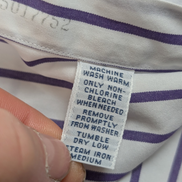 Chemise Ralph Lauren Shirt Golf L Lowell Sport Rayée Violet Two-Ply Coton