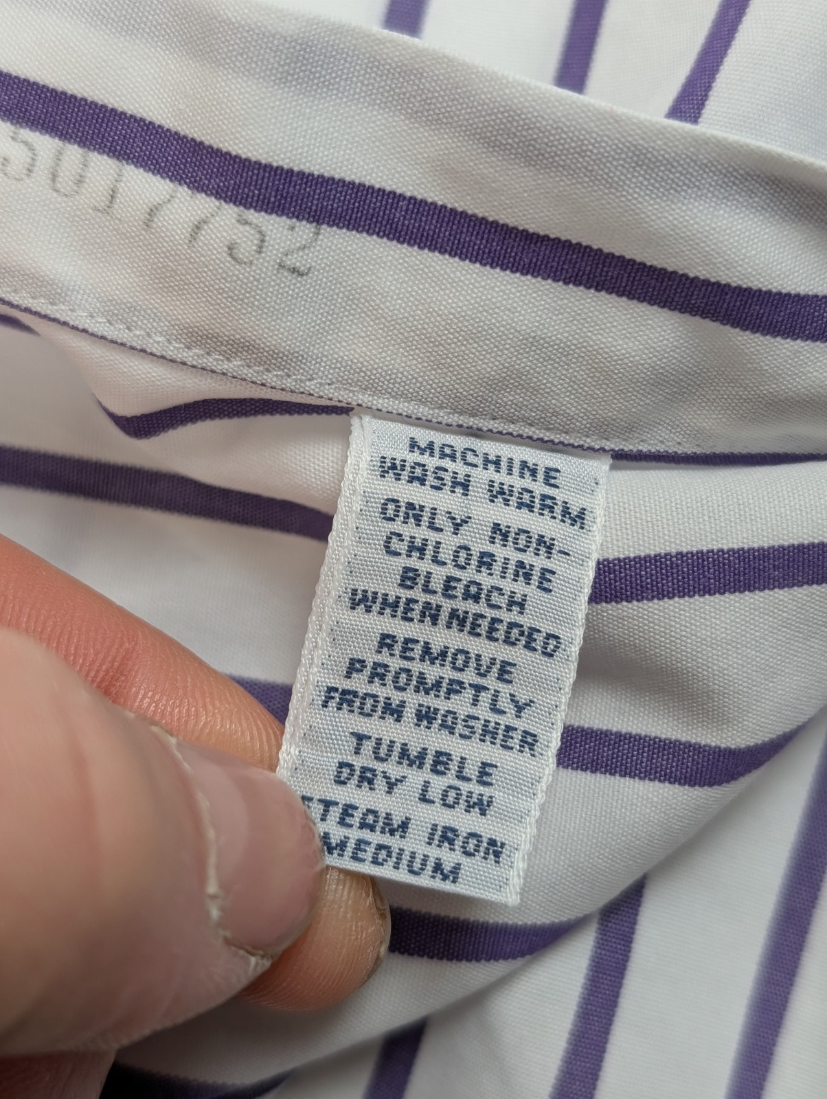 Chemise Ralph Lauren Shirt Golf L Lowell Sport Rayée Violet Two-Ply Coton