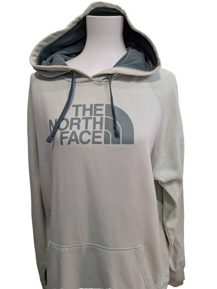 The North Face Sweat à Capuche Vert Pistache - Logo Kaki - Taille XXL Femme