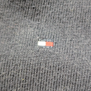 Pull Fin Tommy Hilfiger Femme Col V Bleu Taille S Logo Brodé