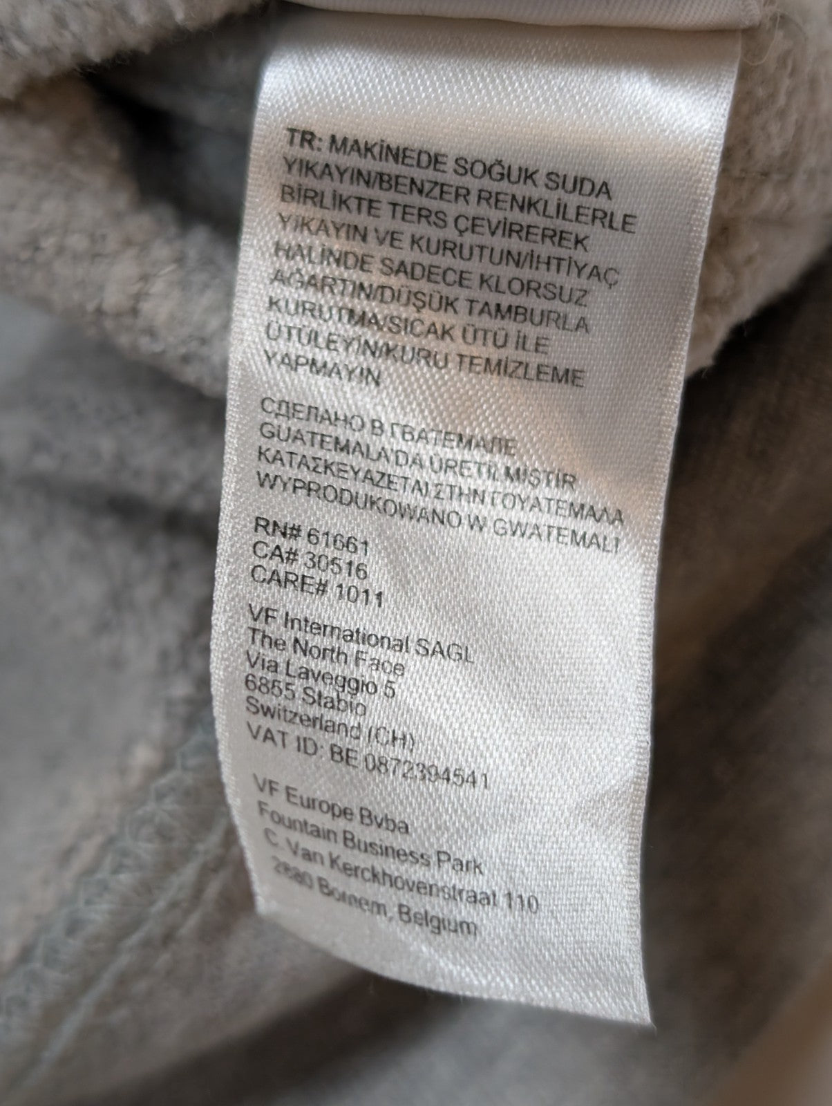 Veste à Capuche homme THE NORTH FACE Grise Coton Mixte - Taille L
