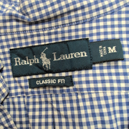 Chemise Ralph Lauren M Bleue Carreaux Classic Fit Shirt Button Down Logo Jaune