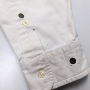 Chemise Ralph Lauren XL Vintage Blanche Coton Lourd Logo Bleu