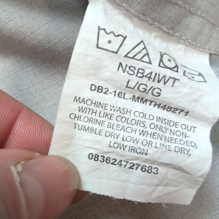 Chemise Wrangler Manche Courte Crème Nylon Taille L Deux Poches