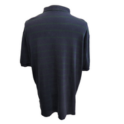 Polo Ralph Lauren Homme XL Bleu Marine Rayures Vertes Logo Vert Polo