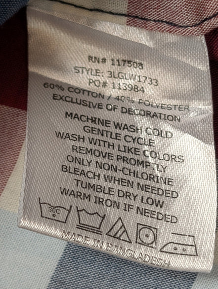 Chemise Levi's à Carreaux Bordeaux Bleu Marine et Blanc - Taille M