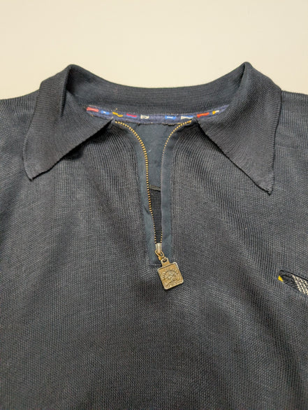 Pull Paul & Shark Yachting Vintage Bleu Marine Foncé Col Zippé - Taille M