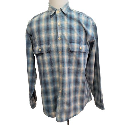 Chemise Levi's bleu ciel vintage robuste Red Tab noir Taille M (taille grand)