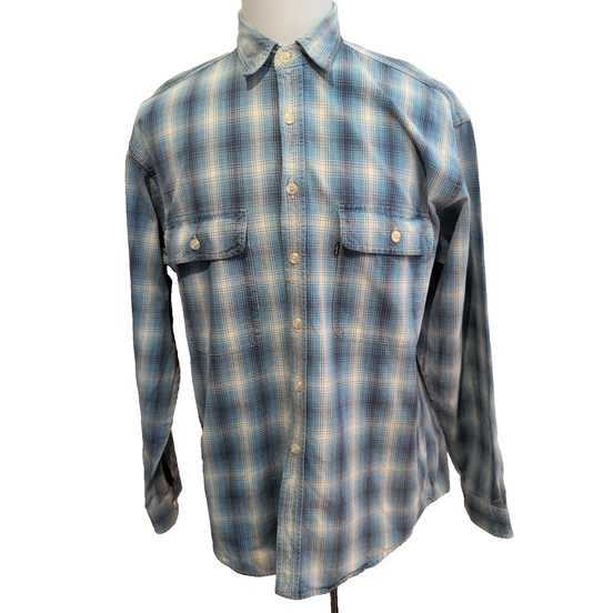 Chemise Levi's bleu ciel vintage robuste Red Tab noir Taille M (taille grand)