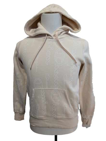 Sweat à Capuche Champion Multi-logo Noir - Coton Épais - Taille S