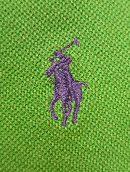 Polo Ralph Lauren Veste Hoodie Capuche Zippée Verte M Logo Violet
