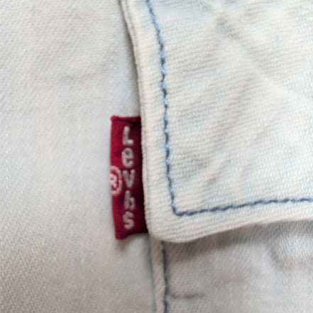 Chemise Levis Western L Jean Denim Bleu Motif Navajo Vintage Manches Courtes