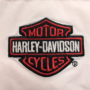 Chemise Harley-Davidson L Blanche 2 Poches Logo Brodé 100% Coton