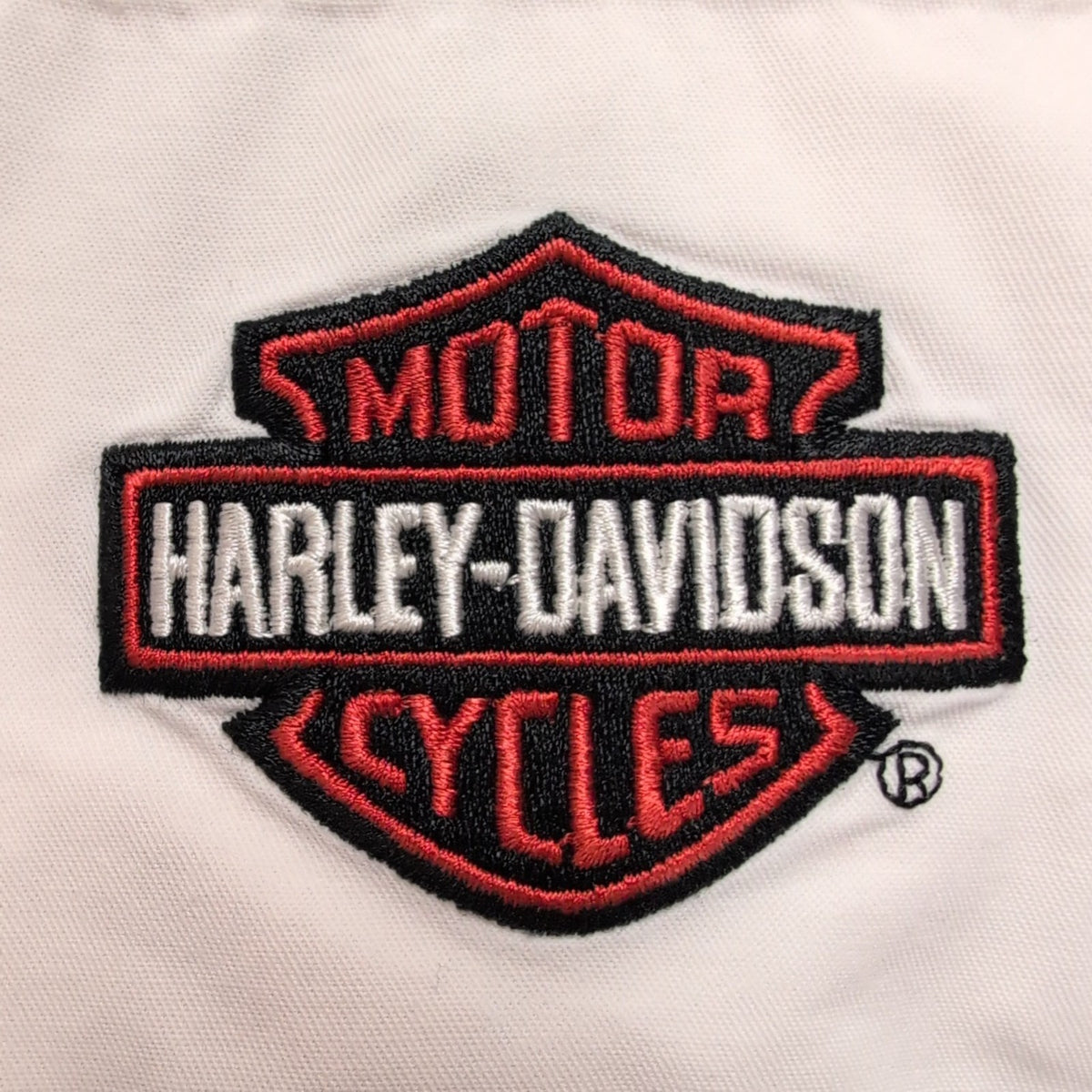Chemise Harley-Davidson L Blanche 2 Poches Logo Brodé 100% Coton