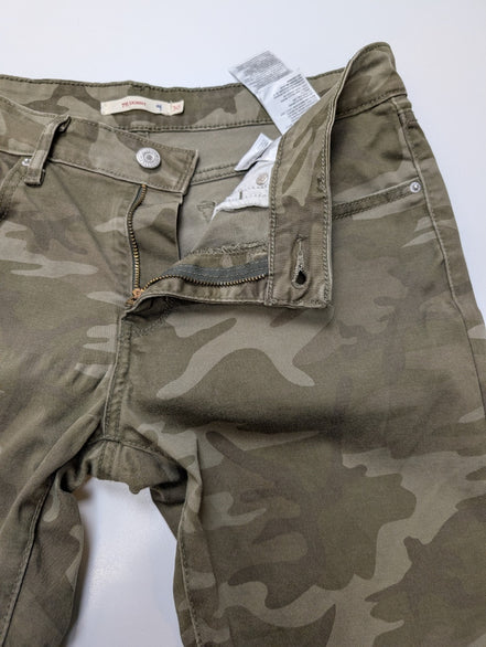 Pantalon Levi's 711 Skinny Stretch Femme Camouflage Armée T40 W29 Militaire