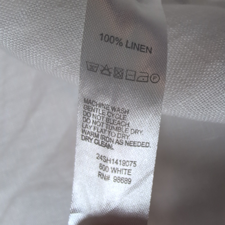 Chemise Todd Snyder XS Blanc 100% Irish Linen Baird McNutt NY manches longues