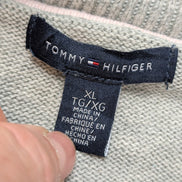 Gilet Zippé Tommy Hilfiger Femme Gris avec Écusson Brodé - Taille 2XL