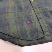 Chemise Ralph Lauren Classic Fit M Kaki Carreaux Manches Courtes Vintage
