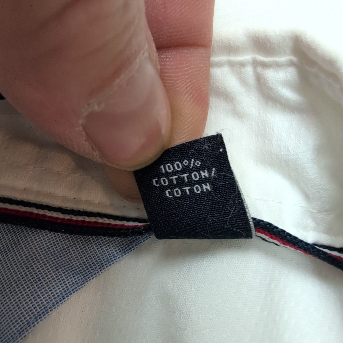 Chemise Tommy Hilfiger Blanche Coton Col Classique Taille XL