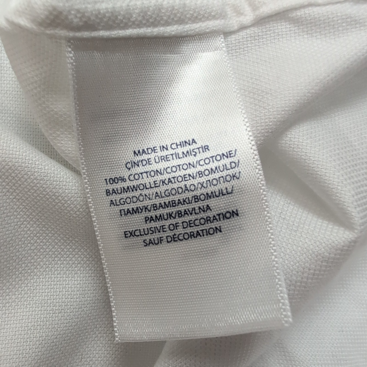 Chemise Ralph Lauren L Blanche Coton Piqué Logo Blanc Brodé Manches Longues