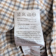 Chemise Eddie Bauer crème à carreaux 2 poches boutons à pression taille L #216e